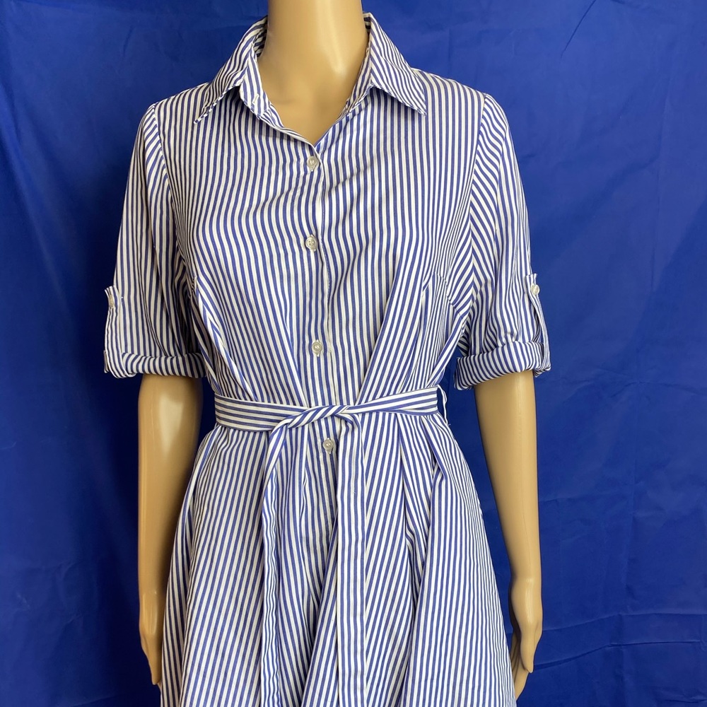 ACTIVE USA-DRESS-High-low & flared with tie belt.